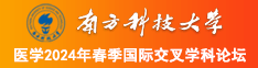 动漫美女鸡巴操骚逼南方科技大学医学2024年春季国际交叉学科论坛